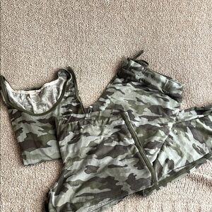 Lucky Brand Camo 3 Piece PJ Lounge set